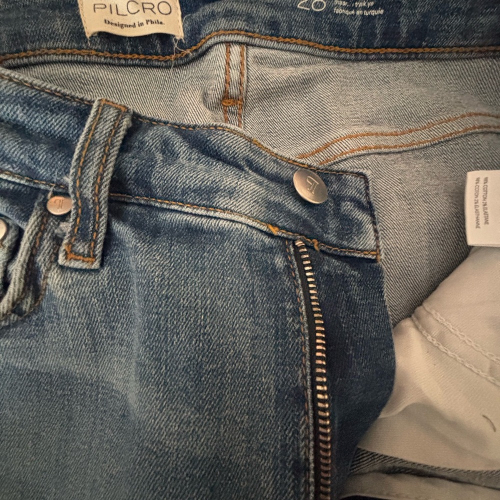 Pilcro Anthropologie The Scotie Cuffed High Rised Jeans 28 - Picture 11 of 14